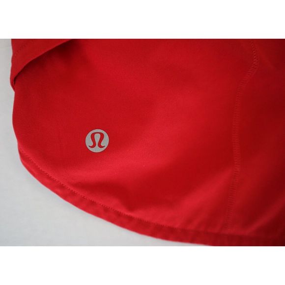 Lululemon LW7BJ8T.03 Womens Sz 10 Dark Red Speed Up Mid-Rise Lined 4" Shorts - Picture 3 of 9
